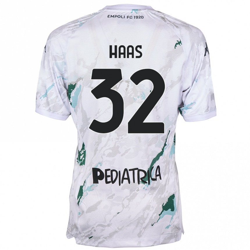 Kids Football Nicolas Haas #32 Grey Away Jersey 2024/25 T-Shirt Uk