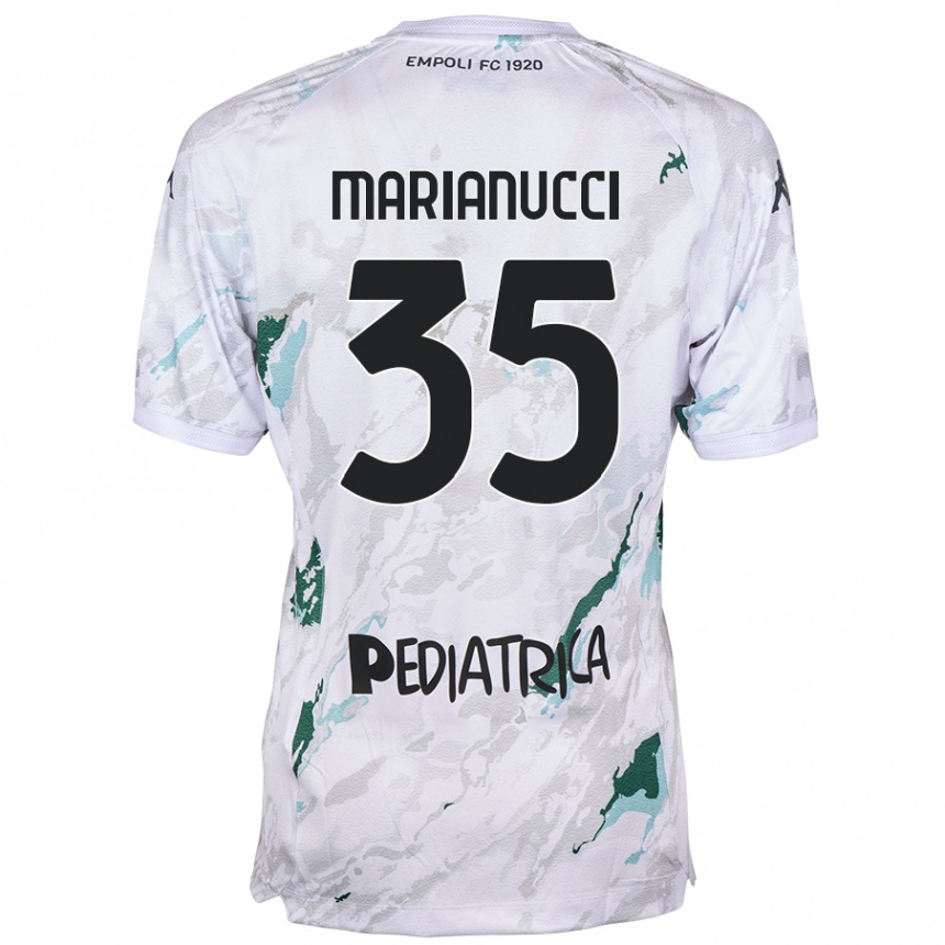 Kids Football Luca Marianucci #35 Grey Away Jersey 2024/25 T-Shirt Uk