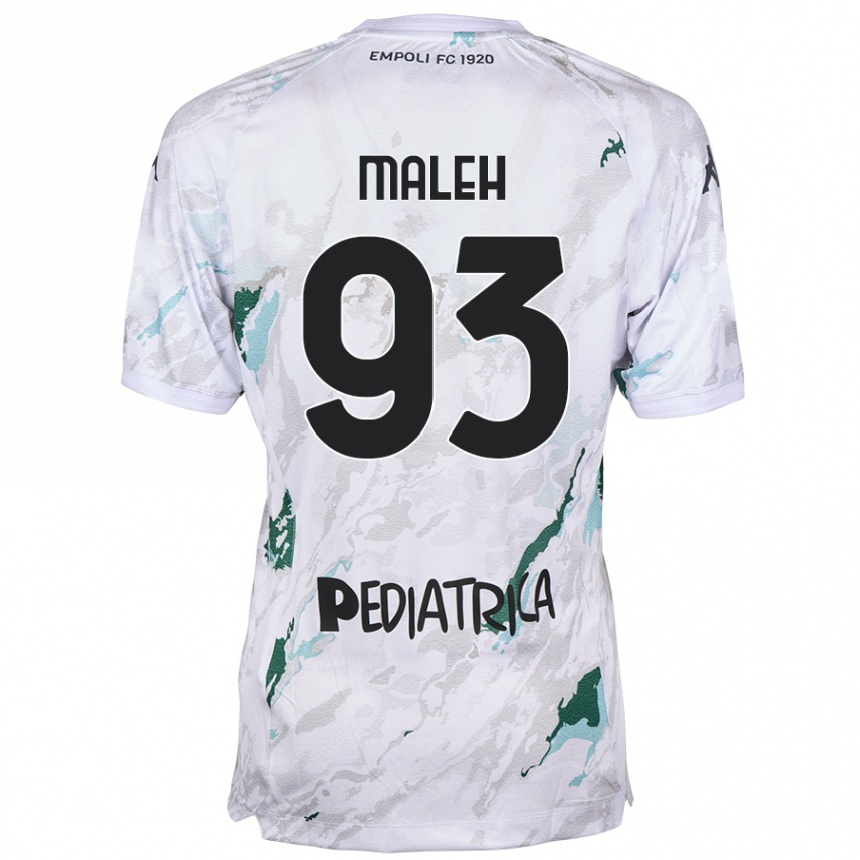 Kids Football Youssef Maleh #93 Grey Away Jersey 2024/25 T-Shirt Uk