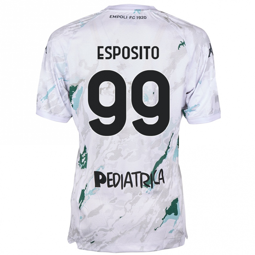 Kids Football Sebastiano Esposito #99 Grey Away Jersey 2024/25 T-Shirt Uk