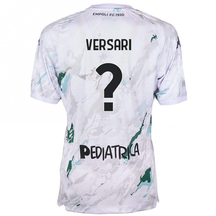 Kids Football Francesco Versari #0 Grey Away Jersey 2024/25 T-Shirt Uk