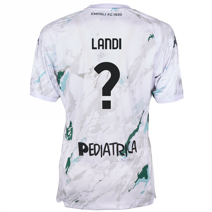 Kids Football Jacopo Landi #0 Grey Away Jersey 2024/25 T-Shirt Uk