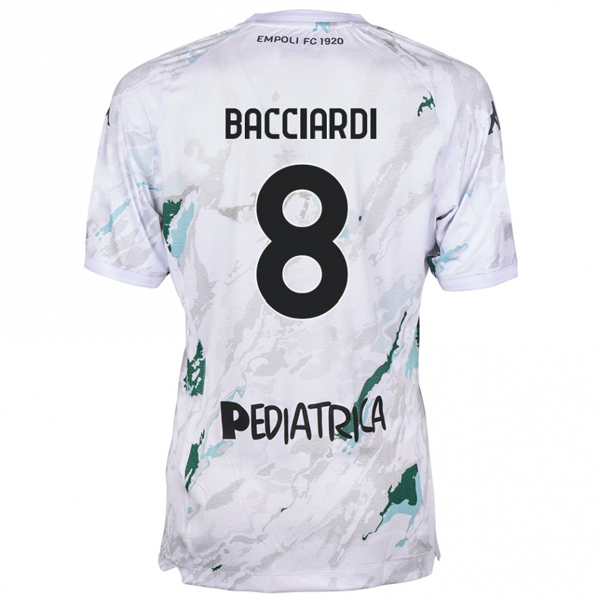 Kids Football Andrea Bacciardi #8 Grey Away Jersey 2024/25 T-Shirt Uk