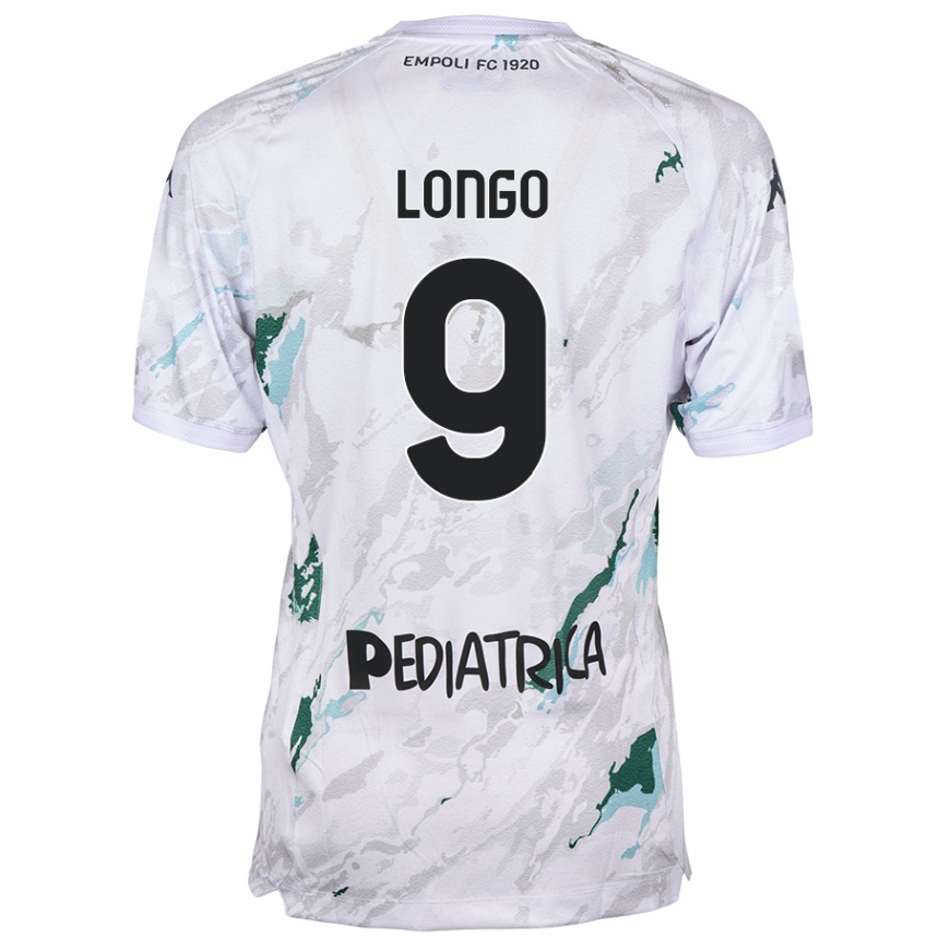 Kids Football Mattia Longo #9 Grey Away Jersey 2024/25 T-Shirt Uk