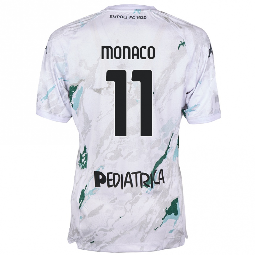 Kids Football Salvatore Monaco #11 Grey Away Jersey 2024/25 T-Shirt Uk