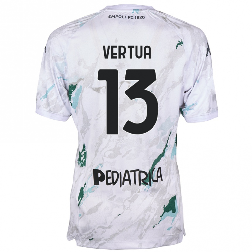 Kids Football Filippo Vertua #13 Grey Away Jersey 2024/25 T-Shirt Uk