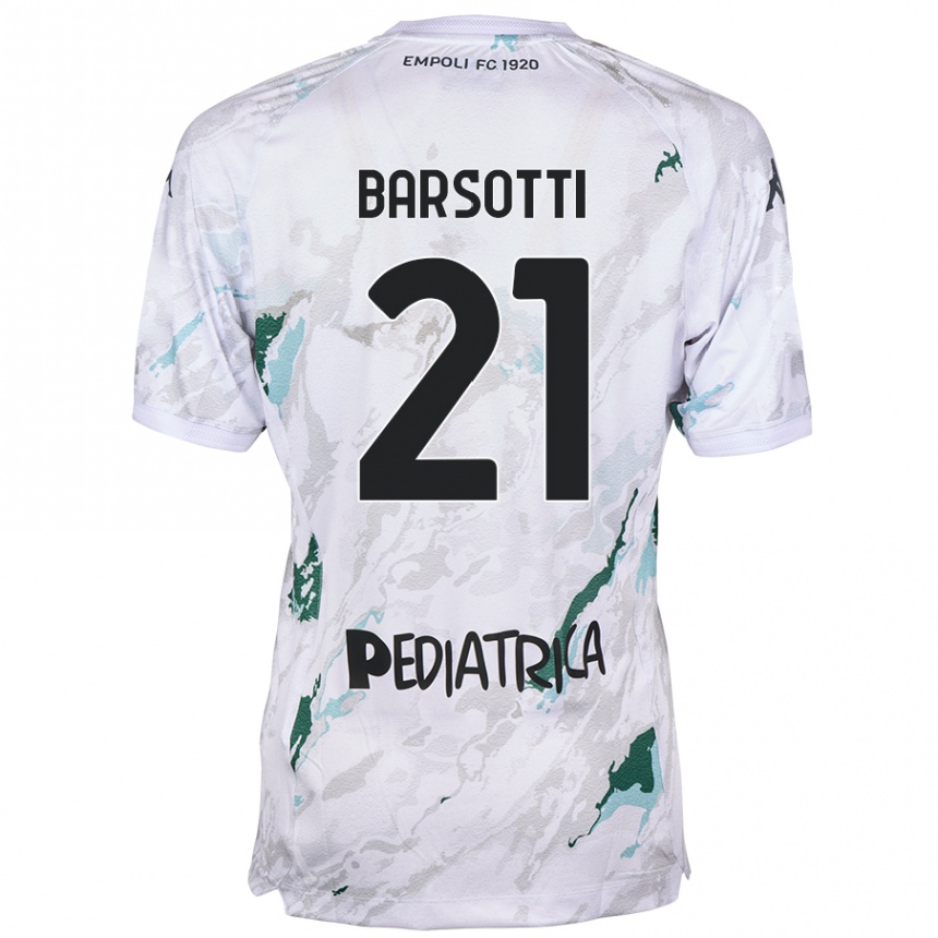 Kids Football Leonardo Barsotti #21 Grey Away Jersey 2024/25 T-Shirt Uk