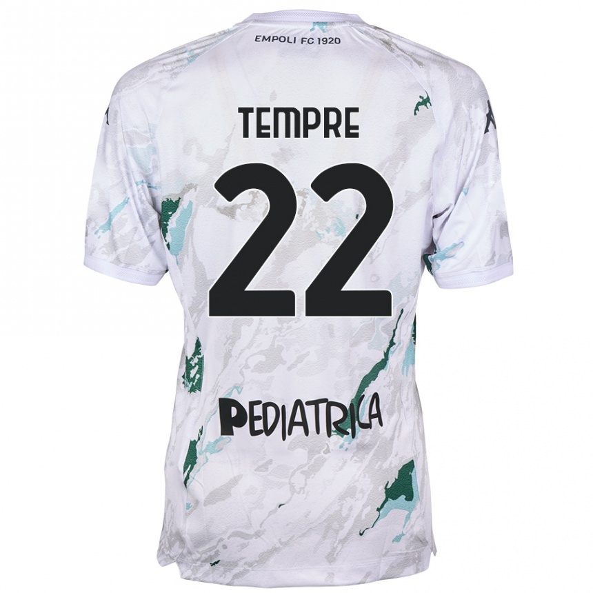 Kids Football Michele Tempre #22 Grey Away Jersey 2024/25 T-Shirt Uk