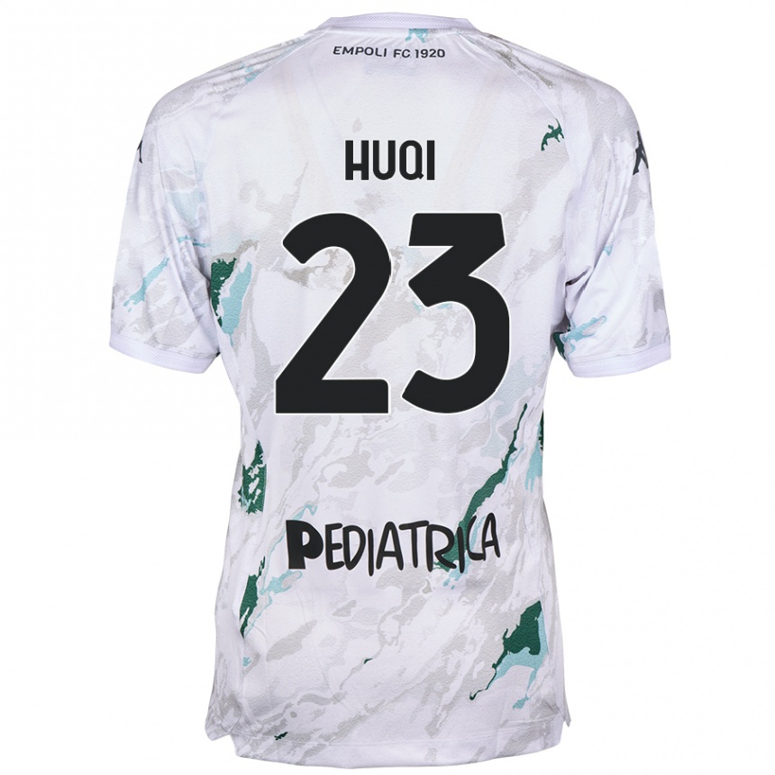 Kids Football Mattia Huqi #23 Grey Away Jersey 2024/25 T-Shirt Uk