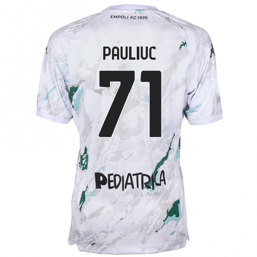 Kids Football Nicolò Pauliuc #71 Grey Away Jersey 2024/25 T-Shirt Uk