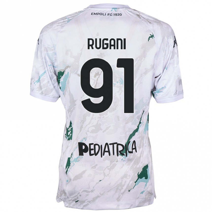 Kids Football Tommaso Rugani #91 Grey Away Jersey 2024/25 T-Shirt Uk