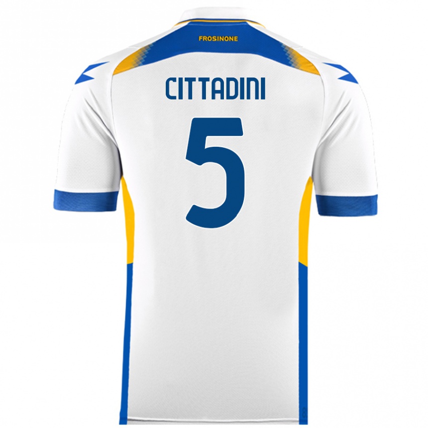 Kids Football Giorgio Cittadini #5 White Away Jersey 2024/25 T-Shirt Uk