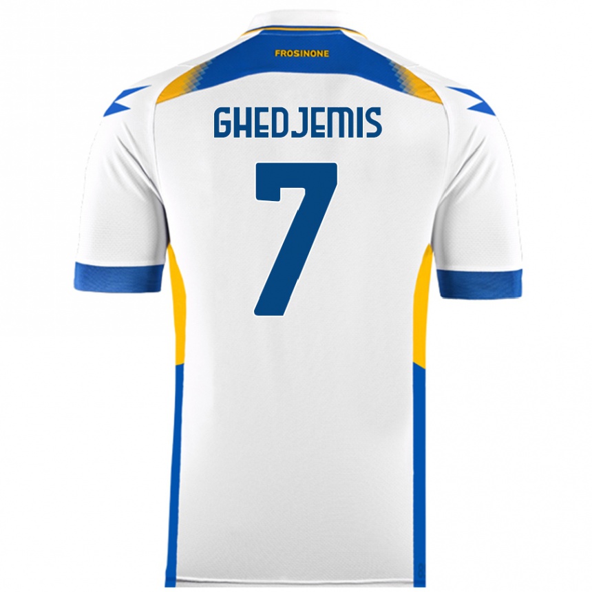 Kids Football Farès Ghedjemis #7 White Away Jersey 2024/25 T-Shirt Uk