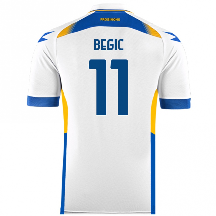 Kids Football Tjas Begic #11 White Away Jersey 2024/25 T-Shirt Uk