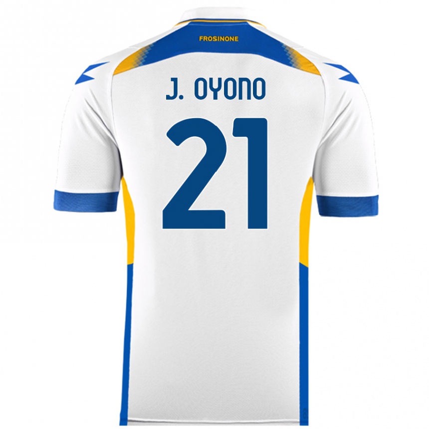 Kids Football Jérémy Oyono #21 White Away Jersey 2024/25 T-Shirt Uk