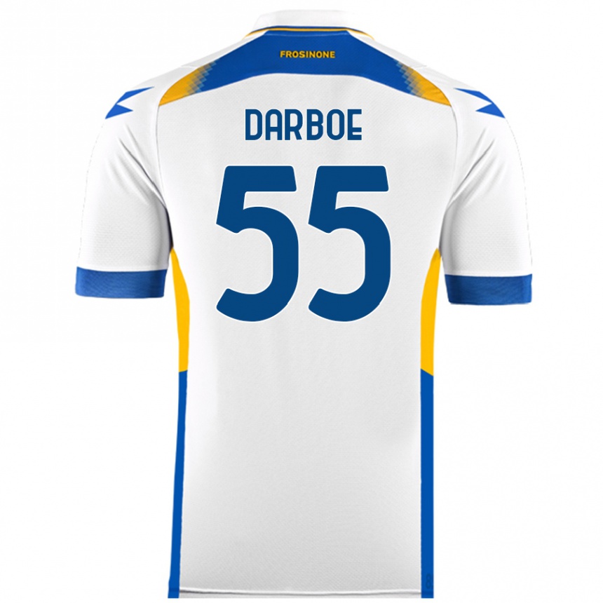 Kids Football Ebrima Darboe #55 White Away Jersey 2024/25 T-Shirt Uk