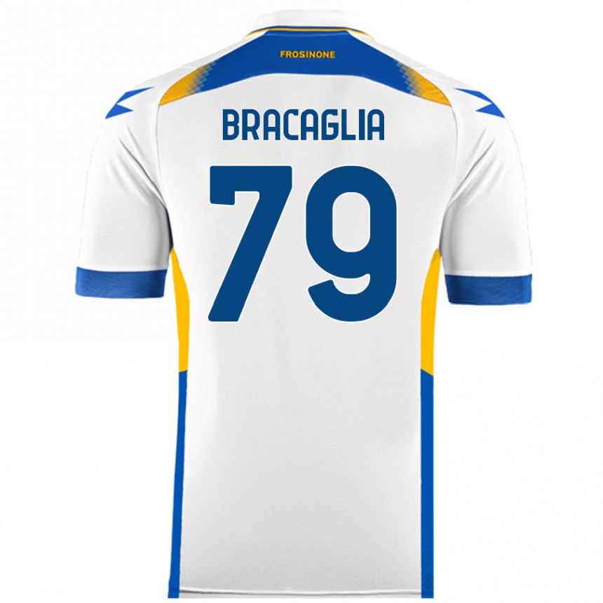 Kids Football Gabriele Bracaglia #79 White Away Jersey 2024/25 T-Shirt Uk