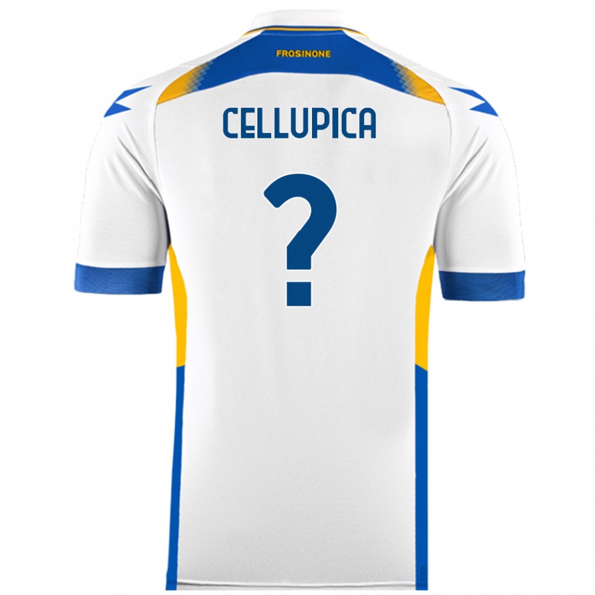 Kids Football Riccardo Cellupica #0 White Away Jersey 2024/25 T-Shirt Uk