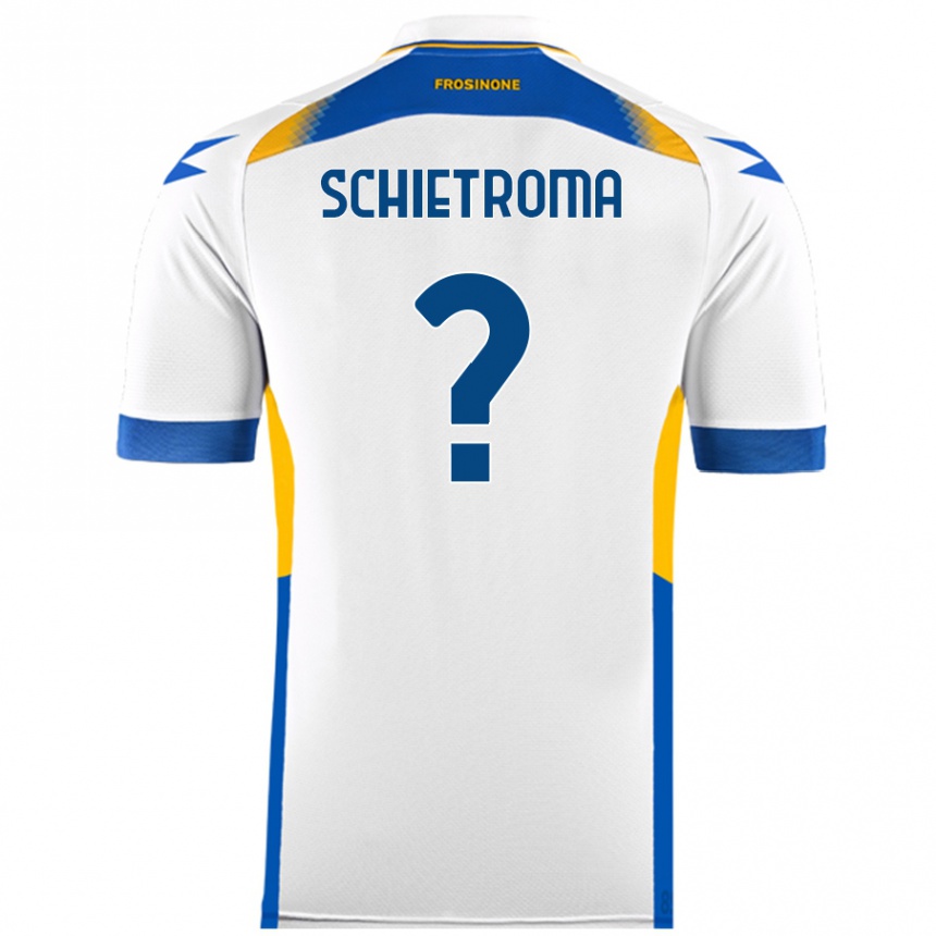 Kids Football Lorenzo Schietroma #0 White Away Jersey 2024/25 T-Shirt Uk