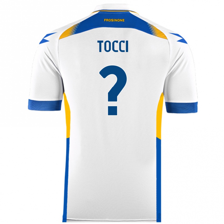 Kids Football Federico Tocci #0 White Away Jersey 2024/25 T-Shirt Uk