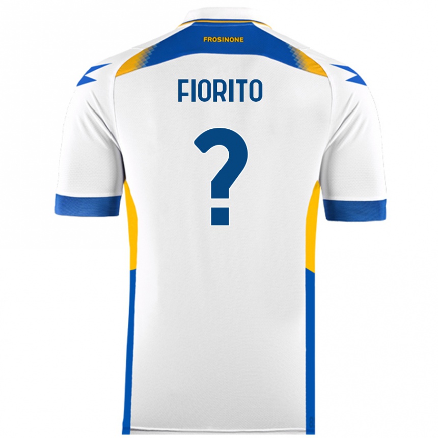 Kids Football Loris Fiorito #0 White Away Jersey 2024/25 T-Shirt Uk