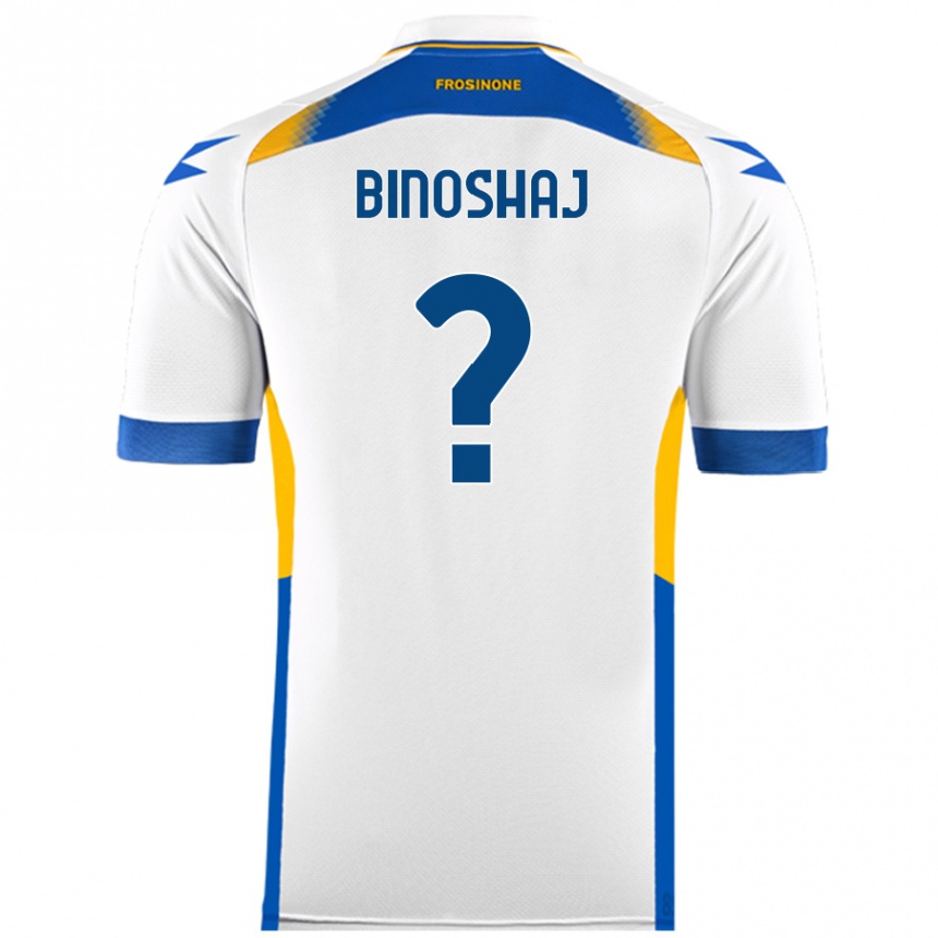 Kids Football Samuele Binoshaj #0 White Away Jersey 2024/25 T-Shirt Uk