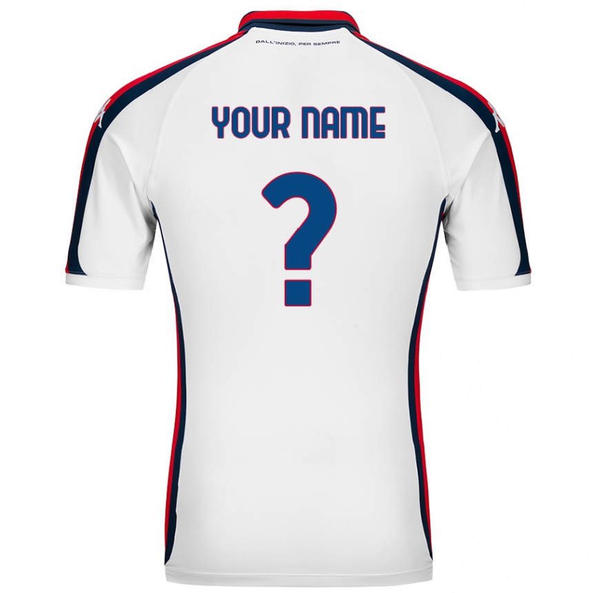 Kids Football Your Name #0 White Away Jersey 2024/25 T-Shirt Uk