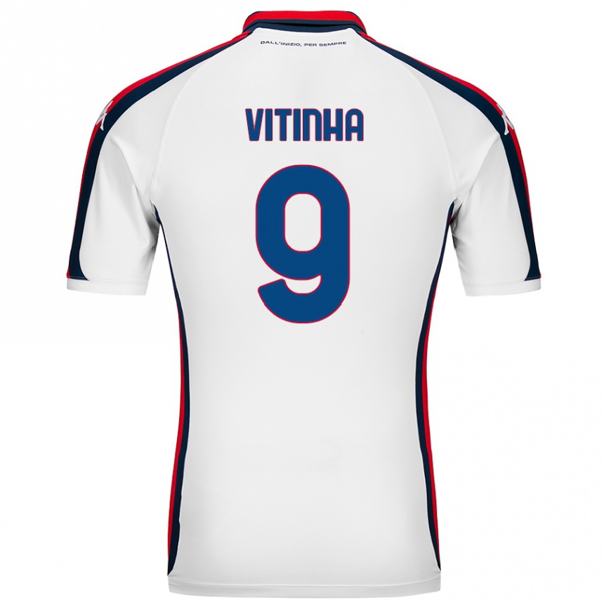 Kids Football Vitinha #9 White Away Jersey 2024/25 T-Shirt Uk