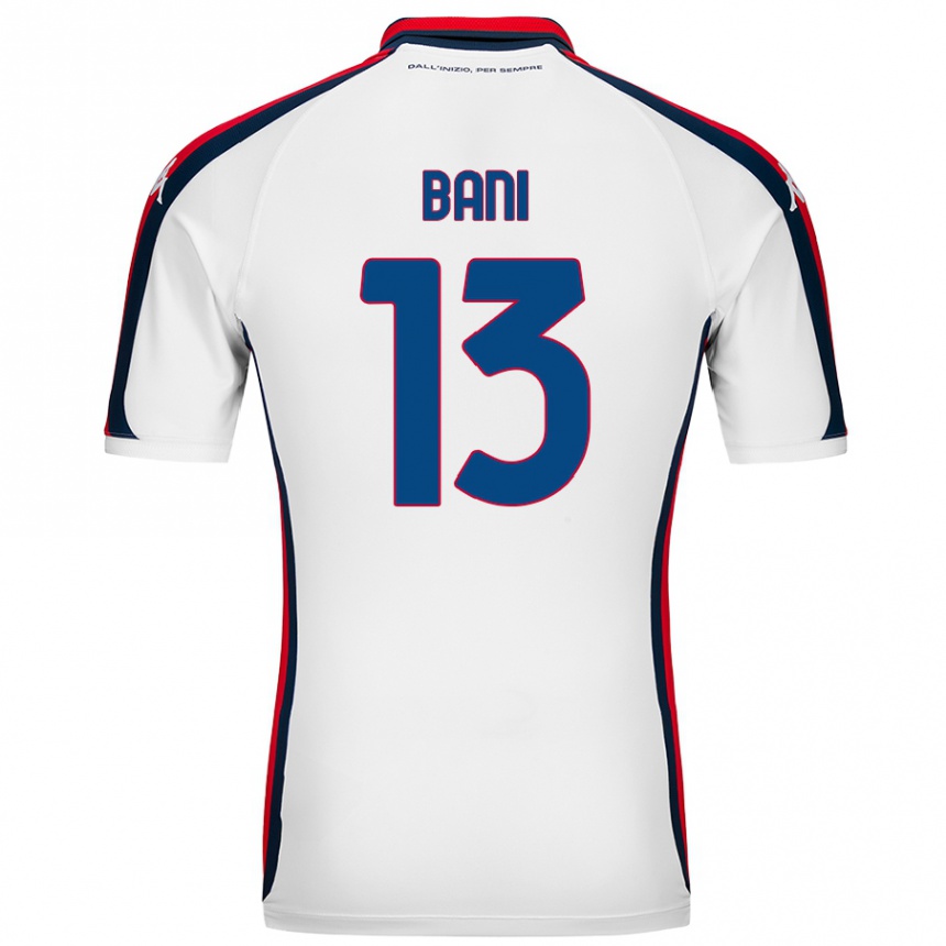 Kids Football Mattia Bani #13 White Away Jersey 2024/25 T-Shirt Uk