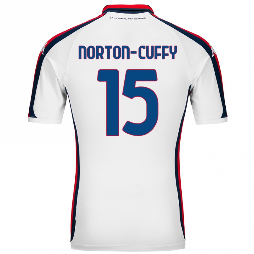 Kids Football Brooke Norton-Cuffy #15 White Away Jersey 2024/25 T-Shirt Uk