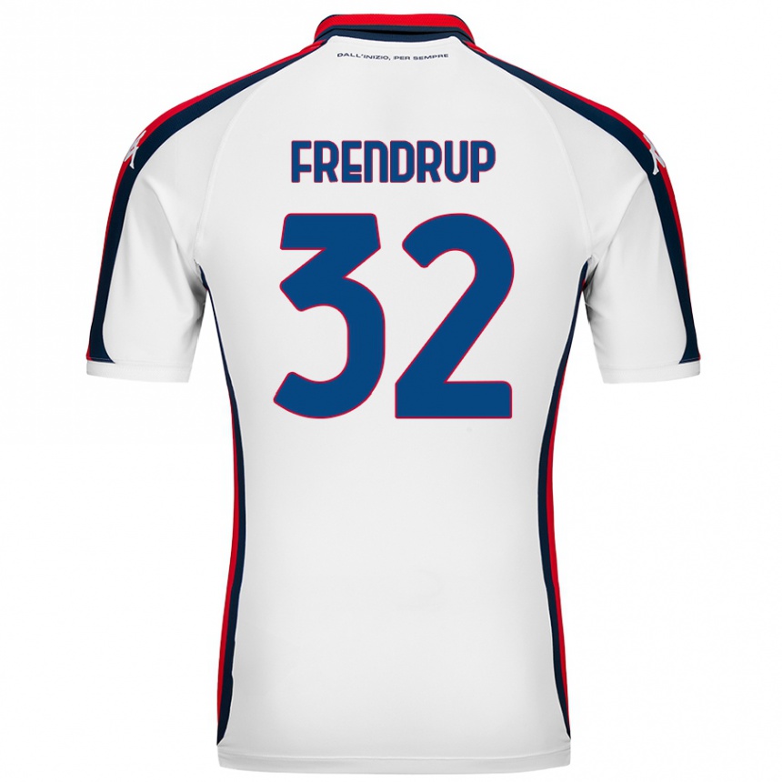 Kids Football Morten Frendrup #32 White Away Jersey 2024/25 T-Shirt Uk