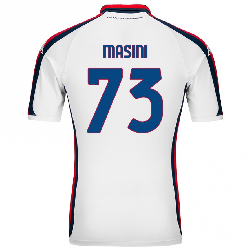 Kids Football Patrizio Masini #73 White Away Jersey 2024/25 T-Shirt Uk