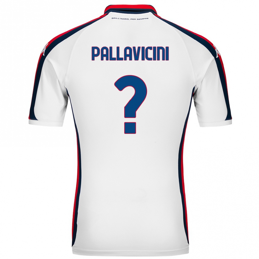 Kids Football Matteo Pallavicini #0 White Away Jersey 2024/25 T-Shirt Uk