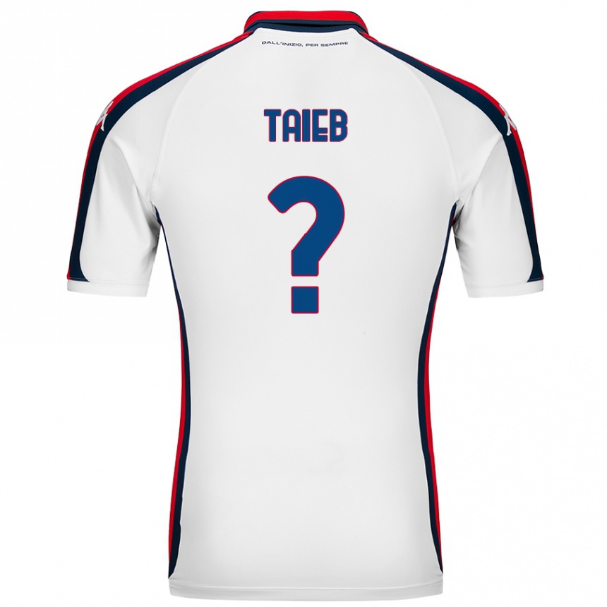 Kids Football Chad Taieb #0 White Away Jersey 2024/25 T-Shirt Uk