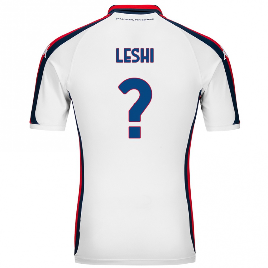 Kids Football Arber Leshi #0 White Away Jersey 2024/25 T-Shirt Uk