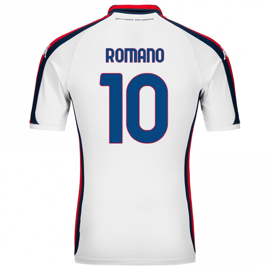 Kids Football Marco Romano #10 White Away Jersey 2024/25 T-Shirt Uk