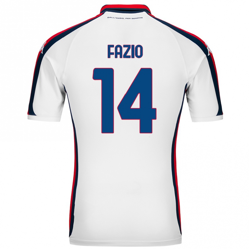 Kids Football Tommaso Fazio #14 White Away Jersey 2024/25 T-Shirt Uk