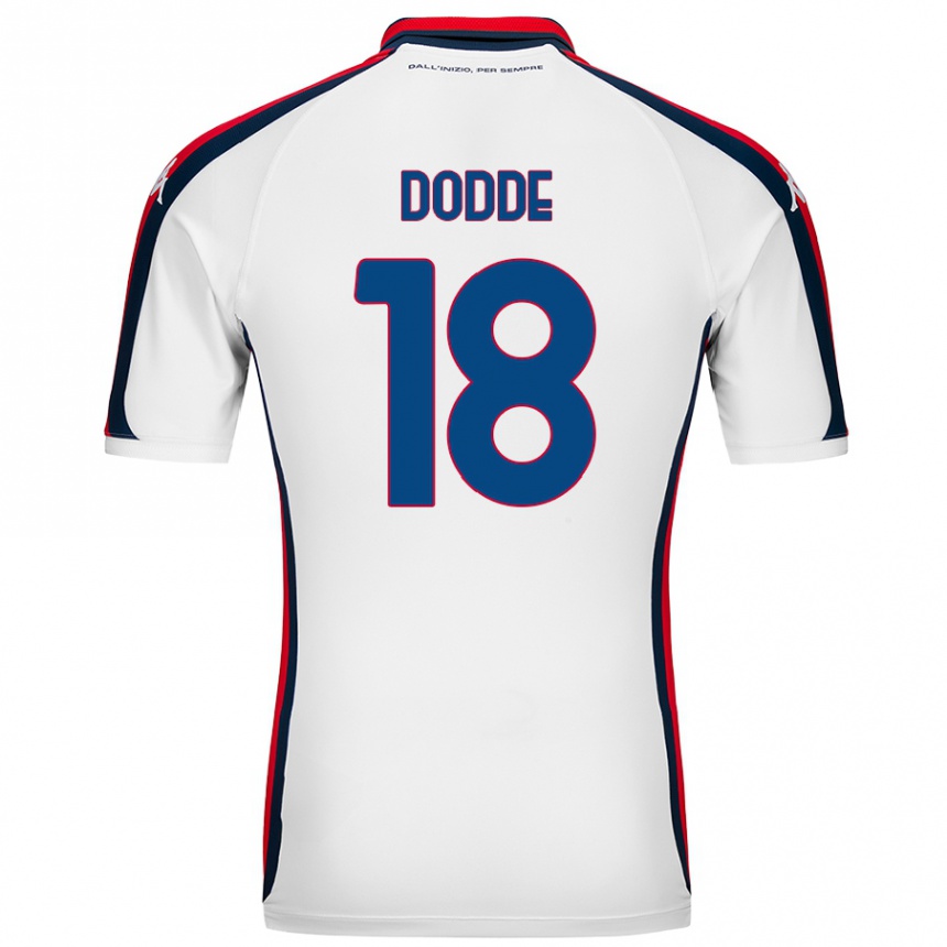 Kids Football Filippo Dodde #18 White Away Jersey 2024/25 T-Shirt Uk