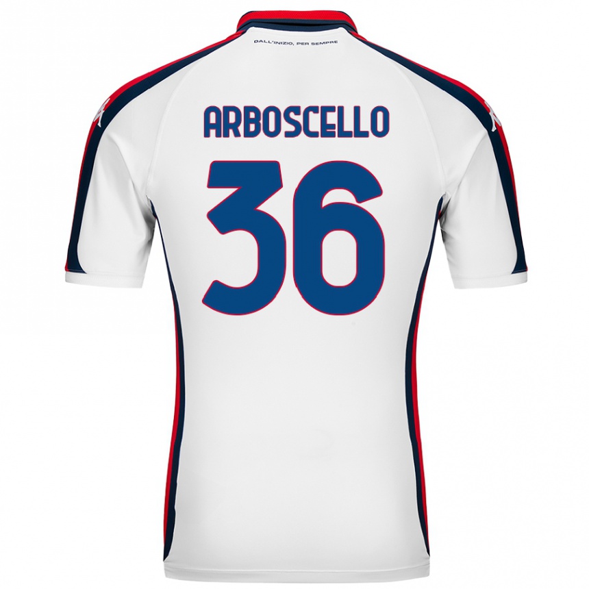 Kids Football Riccardo Arboscello #36 White Away Jersey 2024/25 T-Shirt Uk