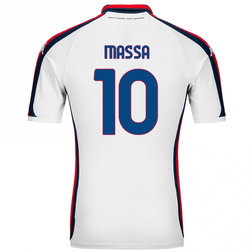 Kids Football Alessandra Massa #10 White Away Jersey 2024/25 T-Shirt Uk