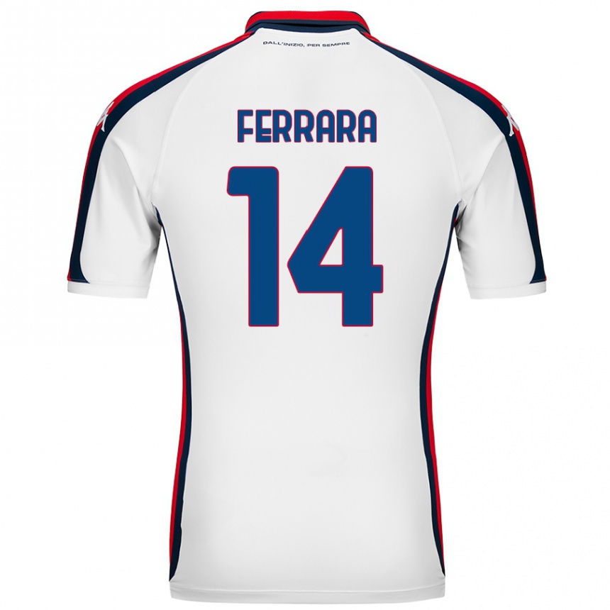 Kids Football Anastasia Ferrara #14 White Away Jersey 2024/25 T-Shirt Uk