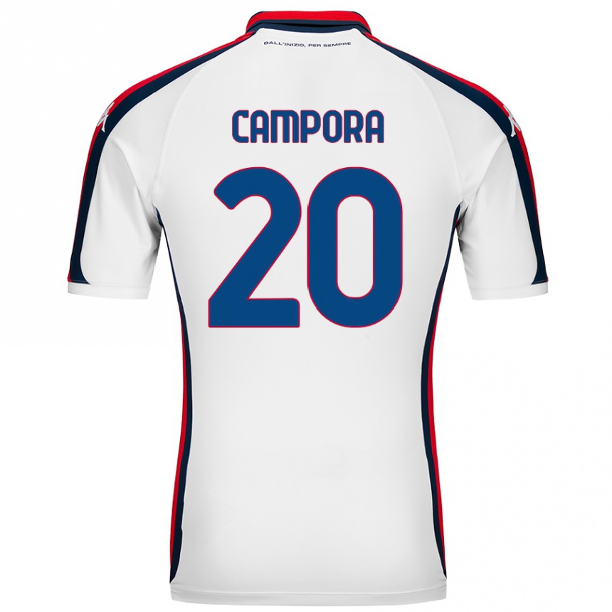 Kids Football Alice Campora #20 White Away Jersey 2024/25 T-Shirt Uk