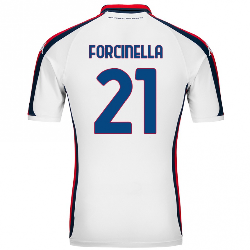 Kids Football Camilla Forcinella #21 White Away Jersey 2024/25 T-Shirt Uk