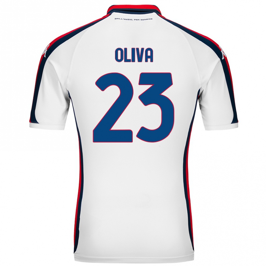 Kids Football Eleonora Oliva #23 White Away Jersey 2024/25 T-Shirt Uk