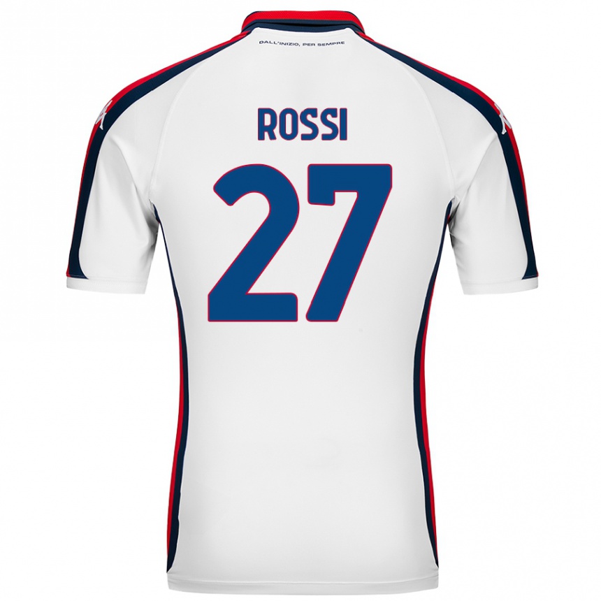 Kids Football Lucrezia Rossi #27 White Away Jersey 2024/25 T-Shirt Uk