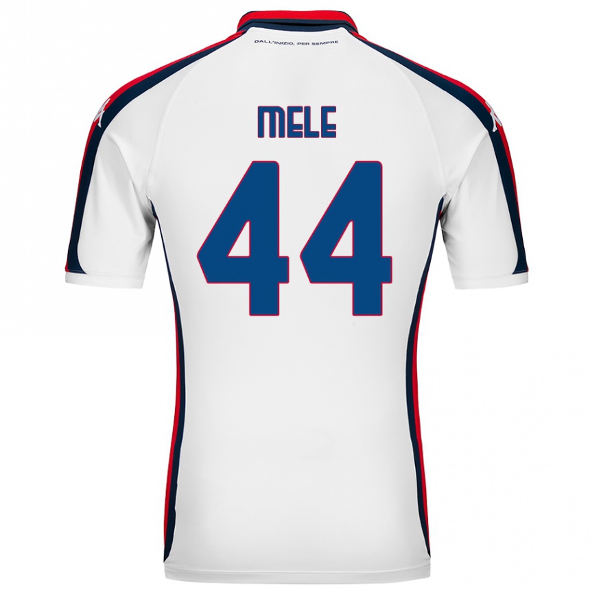 Kids Football Chiara Mele #44 White Away Jersey 2024/25 T-Shirt Uk