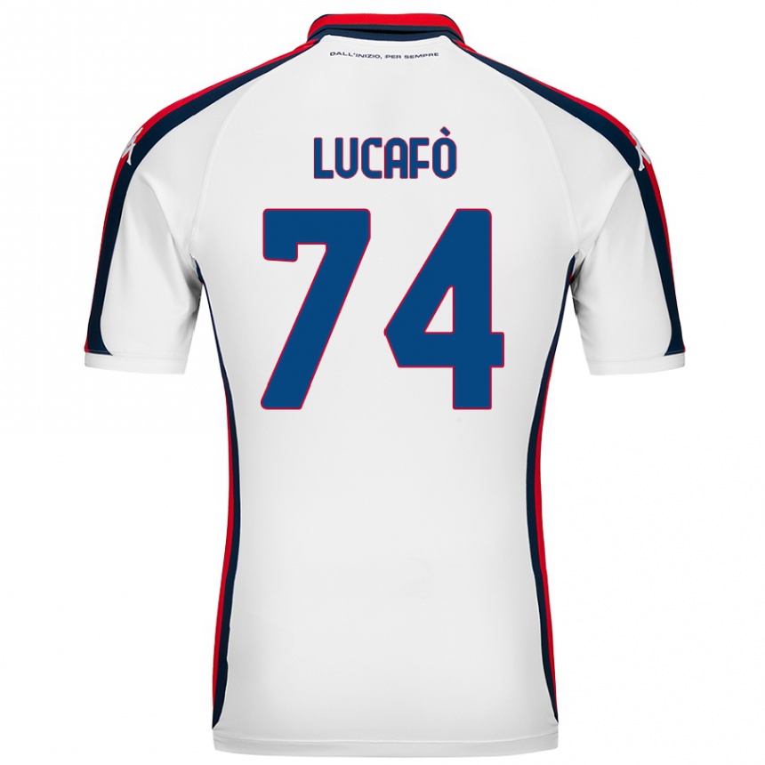 Kids Football Sara Lucafò #74 White Away Jersey 2024/25 T-Shirt Uk