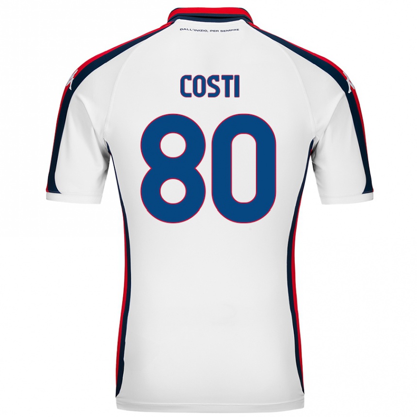 Kids Football Fabiana Costi #80 White Away Jersey 2024/25 T-Shirt Uk