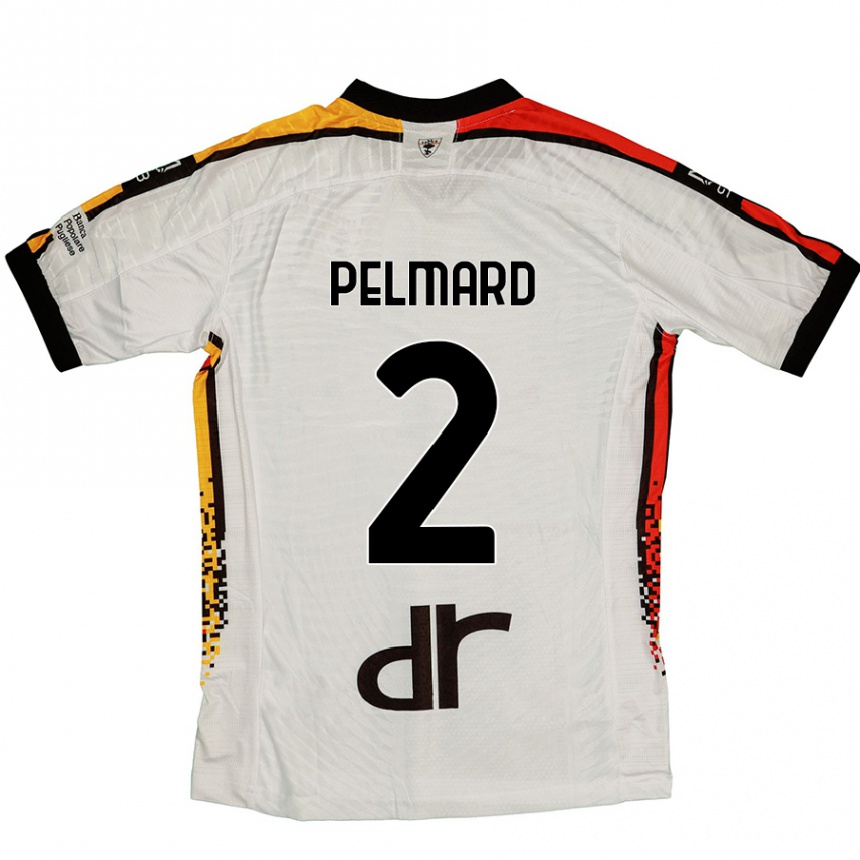 Kids Football Andy Pelmard #2 White Black Away Jersey 2024/25 T-Shirt Uk