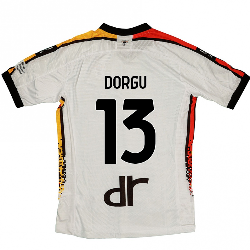 Kids Football Patrick Dorgu #13 White Black Away Jersey 2024/25 T-Shirt Uk